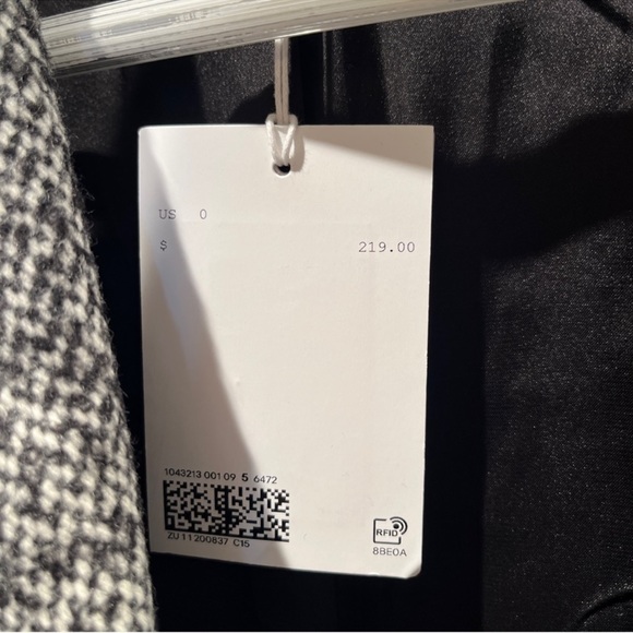 & OTHER STORIES Oversized Blazer Relaxed Double Breasted Jacket Tweed Gray 0 - Picture 11 of 14